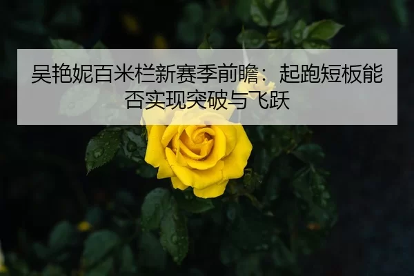 吴艳妮百米栏新赛季前瞻：起跑短板能否实现突破与飞跃